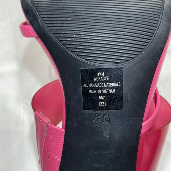 Guess Kayce Pink Stiletto Heels with Clear Straps Sandals Size 8.5 - Picture 9 of 13
